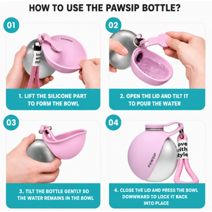 Botella de agua portátil para perros